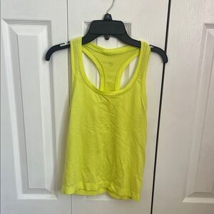 lululemon athletica Swiftly Tech Racerback Waist Length Neon Yellow Tank Top